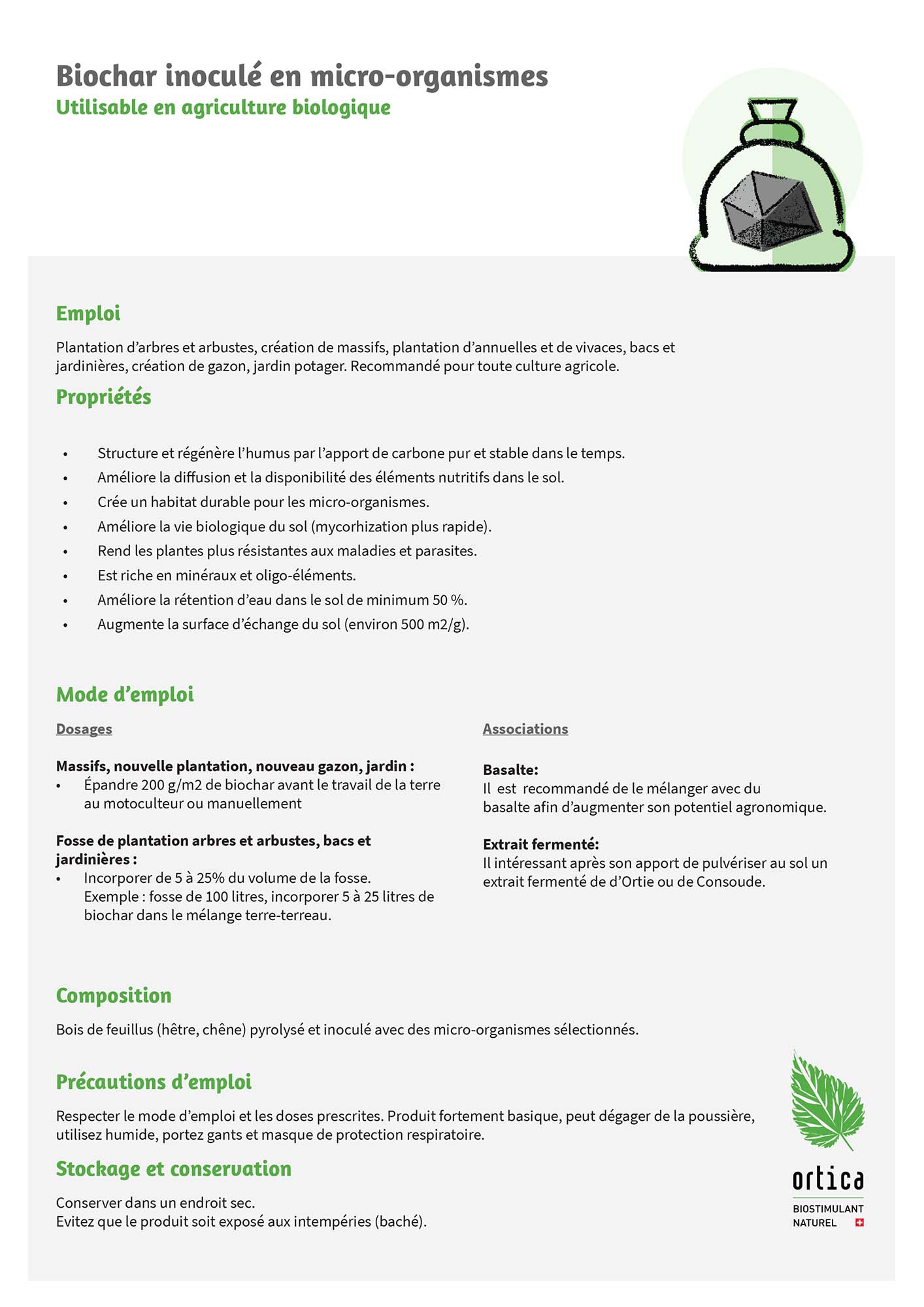 fiche technique du biochar